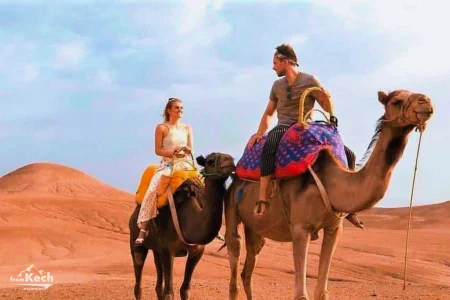 From Marrakech : Camel Ride & Poolside Lunch in Agafay Desert