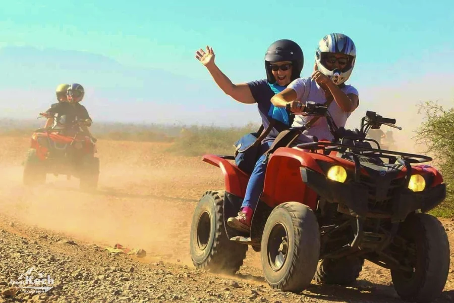 From Marrakech : Agafay Desert Poolside Lunch with Quad Ride