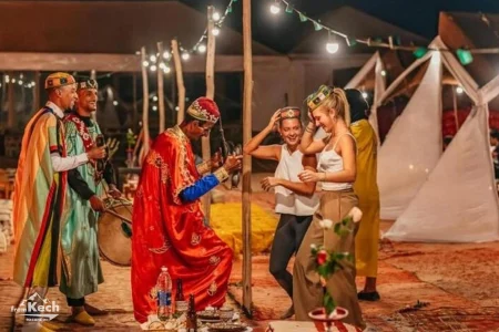 From Marrakech : Agafay Desert Sunset Dinner & Live Show